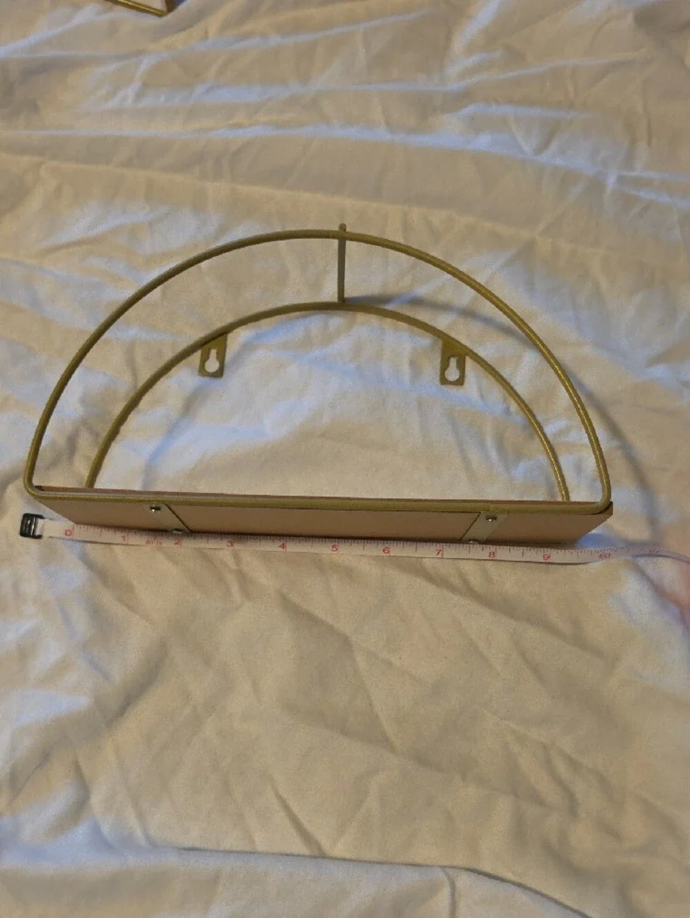 Gold Metal Geometric Wall Shelves - Set of 2
